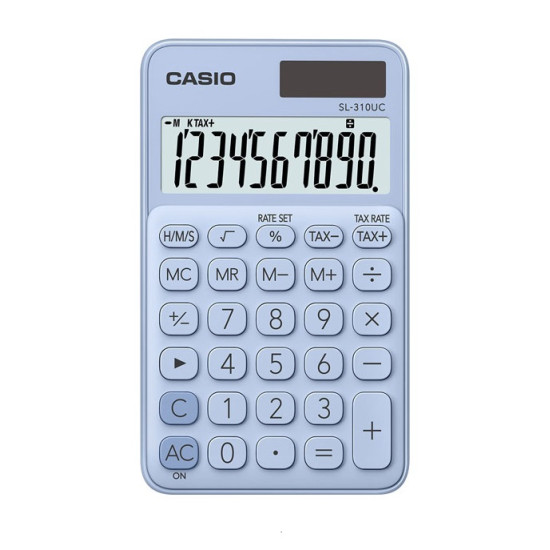 الة حاسبة رقمية كاسيو، SL-310UC-LB-N-DC - ازرق فاتح الة حاسبة رقمية كاسيو، SL-310UC-LB-N-DC - ازرق فاتح