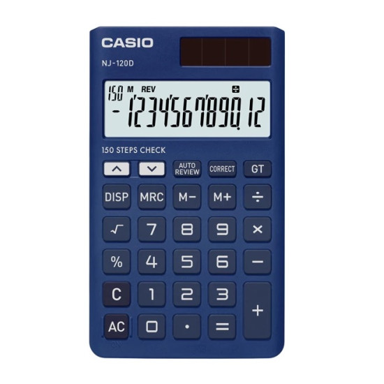 الة حاسبة رقمية كاسيو، NJ-120D-BU-W-DH-W - كحلي الة حاسبة رقمية كاسيو، NJ-120D-BU-W-DH-W - كحلي