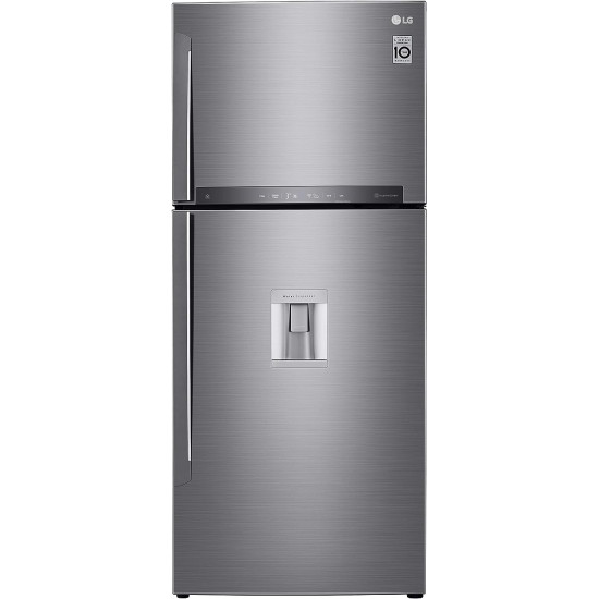 ال جي ثلاجه 509 لتر 18 قدم بمبرد ميه لون فضي GN-F722HLHL ال جي ثلاجه 509 لتر 18 قدم بمبرد ميه لون فضي GN-F722HLHL