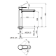 بيورتي خلاط حوض طويل اسود 1/2" فليكس P-154945524