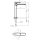 بيورتي خلاط حوض طويل اسود 1/2" فليكس P-158345524